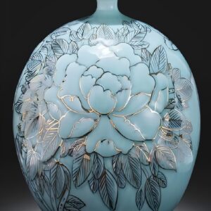 High-End Hand-Painted Blue and White Porcelain Ornament