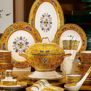 Royal Gold Enamel Aristocratic Luxury Suit Set