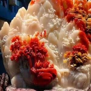 High-End Shoushan Furong Stone Ornament – Pure Hand-Carved